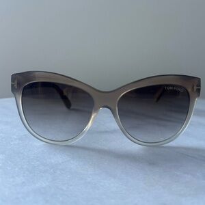 Tom Ford Lily TF430 Grey Gradient Cat Eye Sunglasses